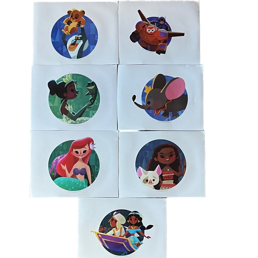 Disney D23 2019 Expo Team of Heroes Wall Decals Dumbo Tiana Ariel Moana Baymax